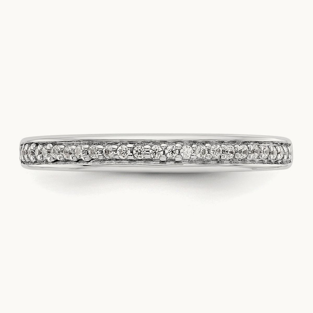 Diamond Wedding Band, 14K White Gold