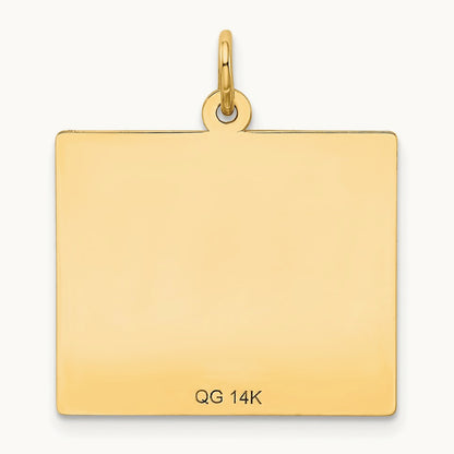 Wednesday the First Day Calendar Pendant, 14K