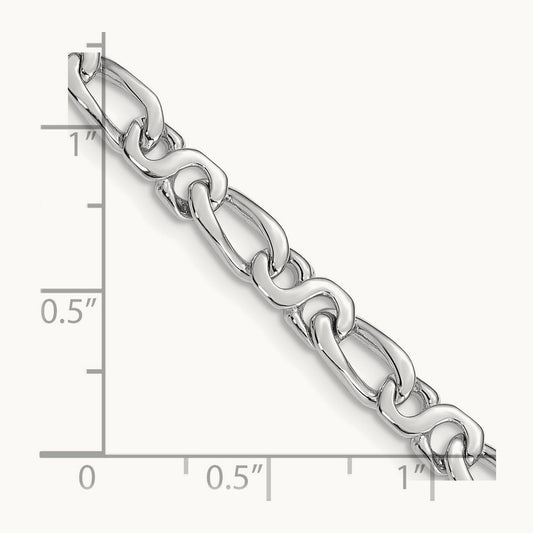 WG Hand Polished Fancy Link Bracelet, 4.8mm, 14K
