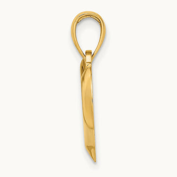 Polished Teardrop Heart Charm, 14K