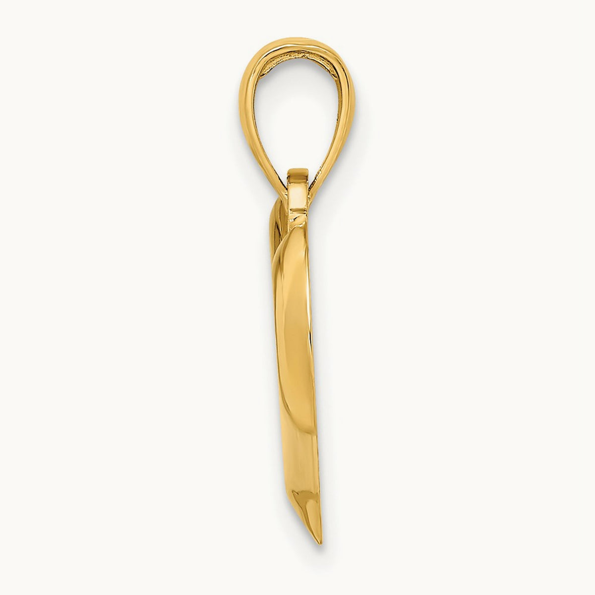 Polished Teardrop Heart Charm, 14K