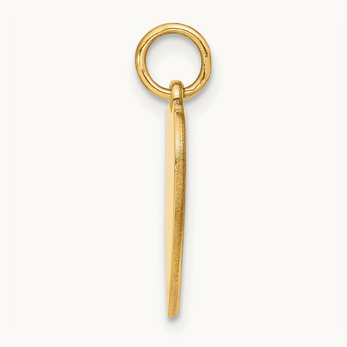 Flag Heart Charm, 14K