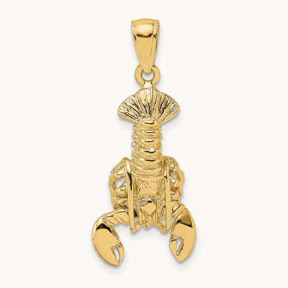 Moveable Lobster Charm — 14K Yellow Gold