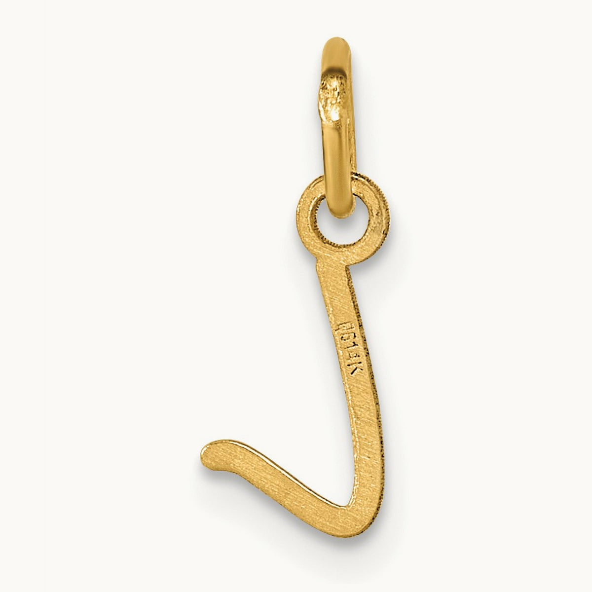 Uppercase Initial Charm — 14K Yellow Gold, L