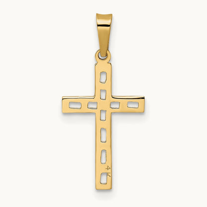 Polished Solid Cross Pendant — 23.71mm