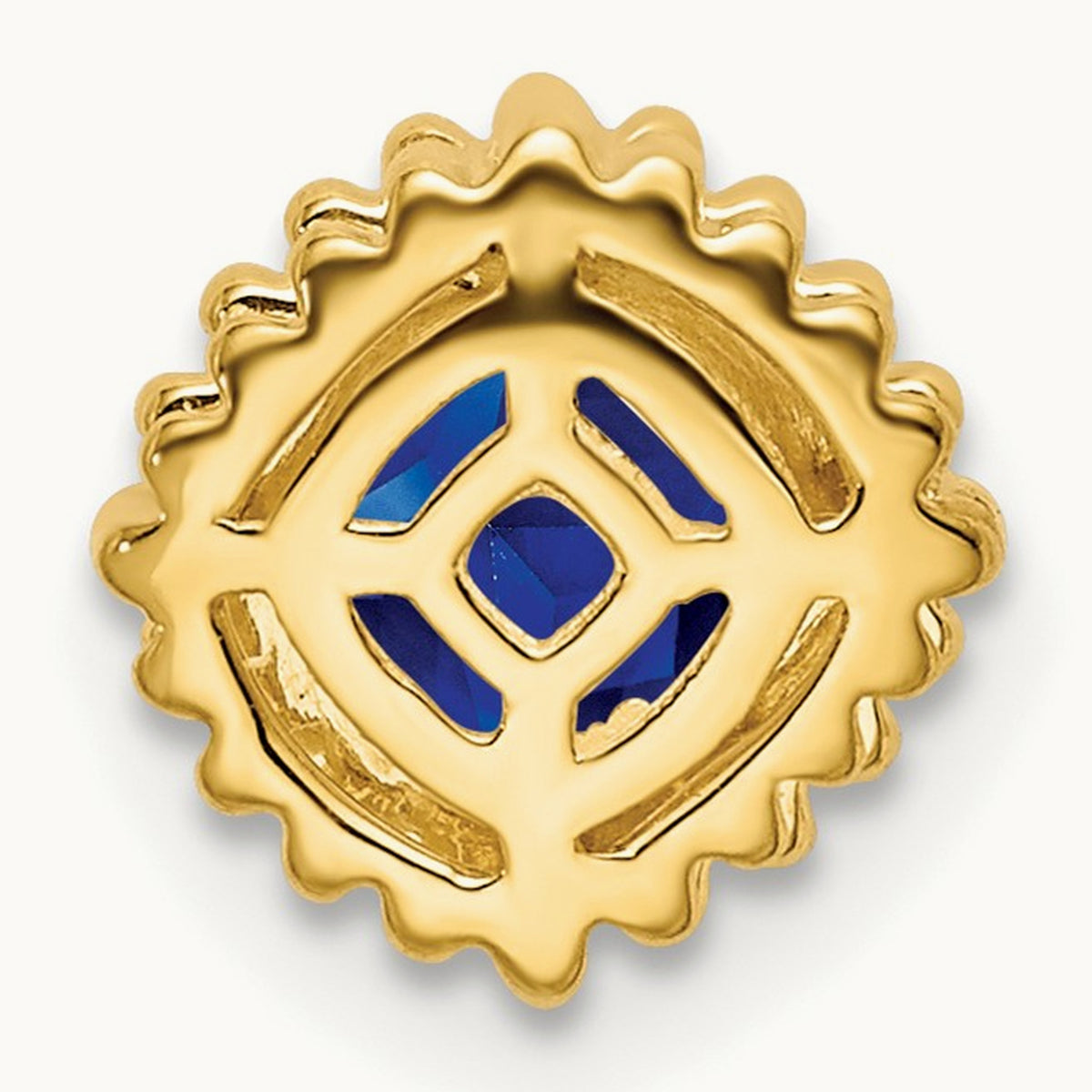 Cushion Sapphire Chain Slide, 14K