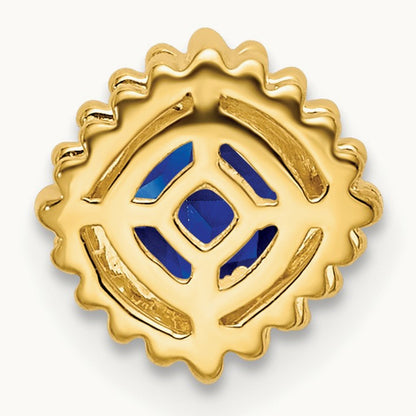 Cushion Sapphire Chain Slide, 14K
