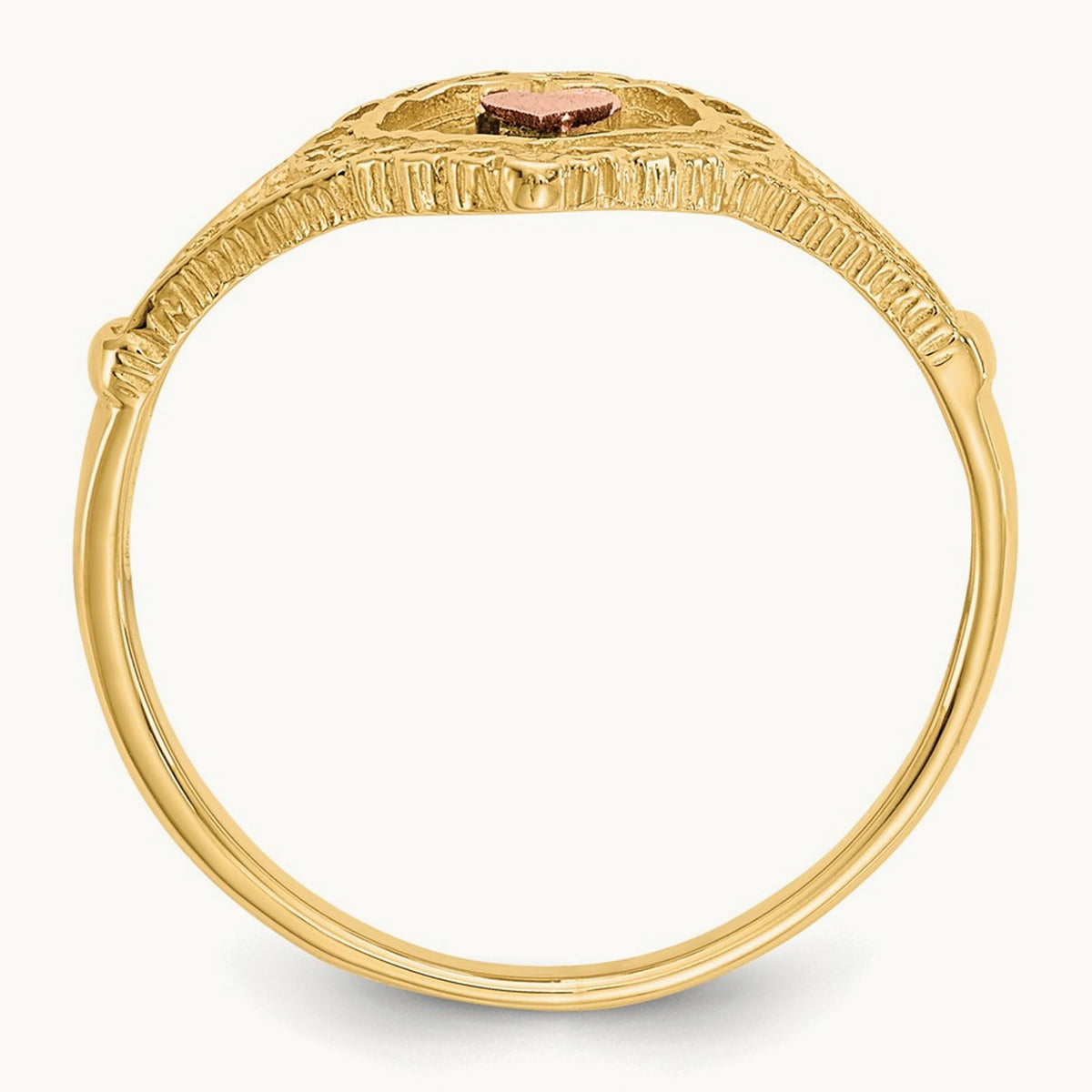 15 Heart Ring, 14K Two-tone