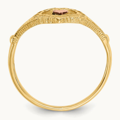 15 Heart Ring, 14K Two-tone