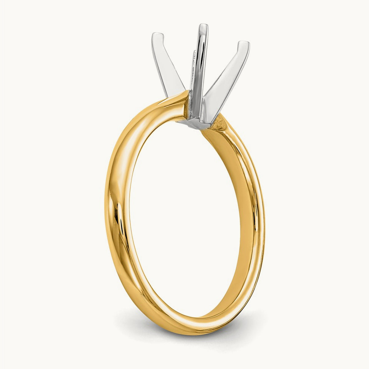 5/8ct. Medium-Weight 4-Prong Solitaire Mounting, 14K Two-tone