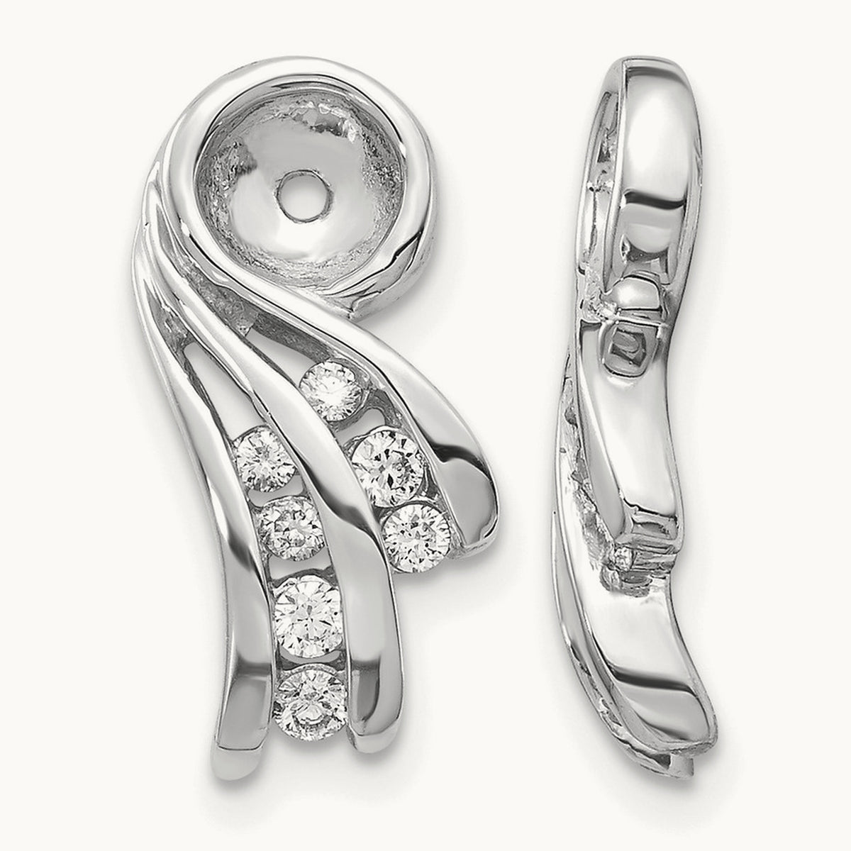 A Fancy Diamond Earring Jacket, 14K White Gold