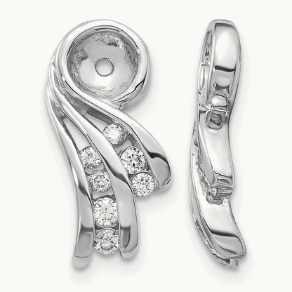 A Fancy Diamond Earring Jacket, 14K White Gold