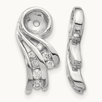 VS Fancy Diamond Earring Jacket, 14K White Gold