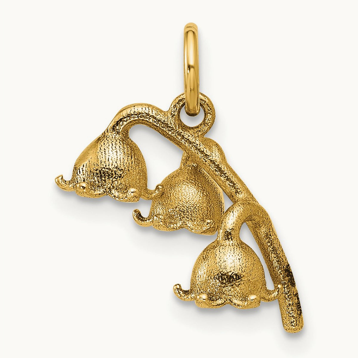 Polished Lily of the Valley Pendant, 14K