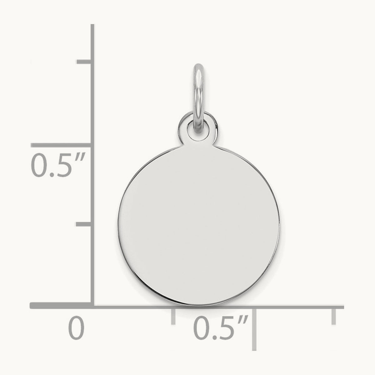 Plain .009 Gauge Round Engravable Disc Charm — 16mm