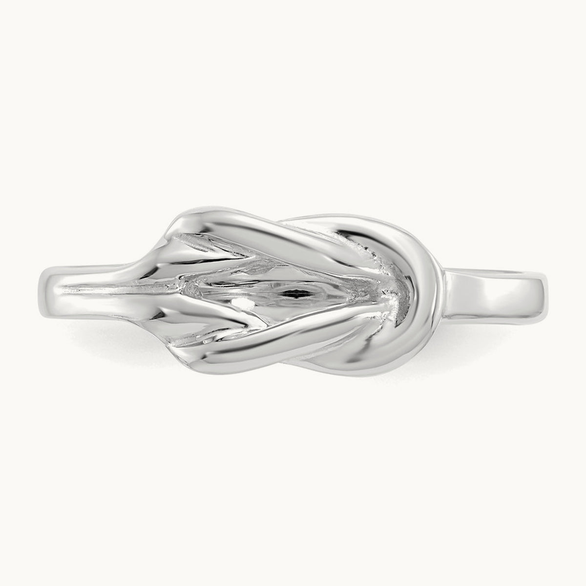 Freeform Knot Ring — 14K White Gold