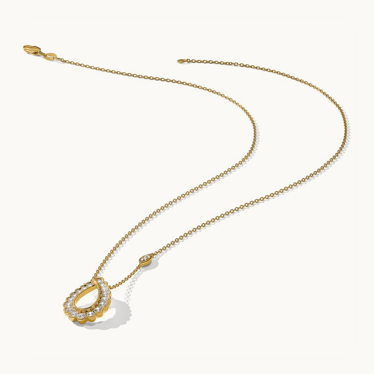 Teardrop Necklace, 0.75 ct tw Lab-Grown Diamond