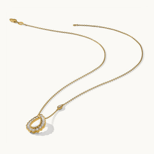 Teardrop Necklace, 0.75 ct tw Lab-Grown Diamond