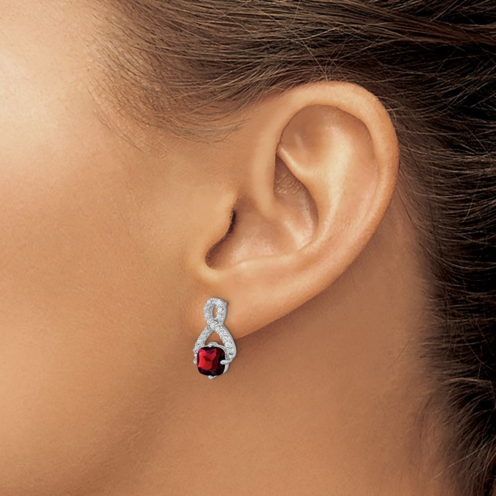 Garnet and Diamond Earrings — photo set