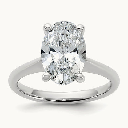 Oval 8X Ring, 3.00 ct tw Lab-Grown Diamond — 14K White Gold