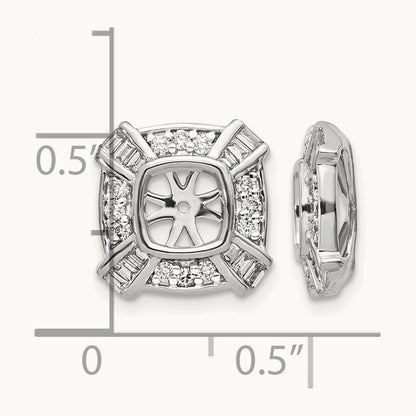 Fancy Diamond Earring Jackets, 14K White Gold