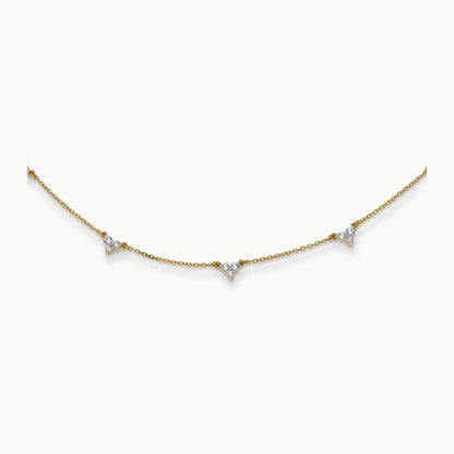 Diamond Multi Station 18 inch Necklace, 14K