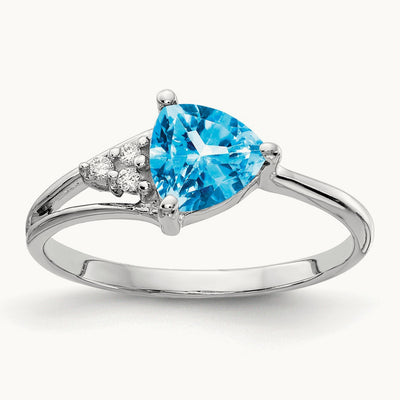 Blue Topaz AA Diamond ring — photo set