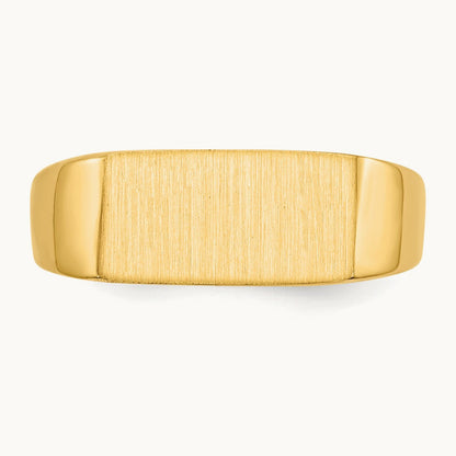 12.5x6. Closed Back Signet Ring, 5mm, 14K
