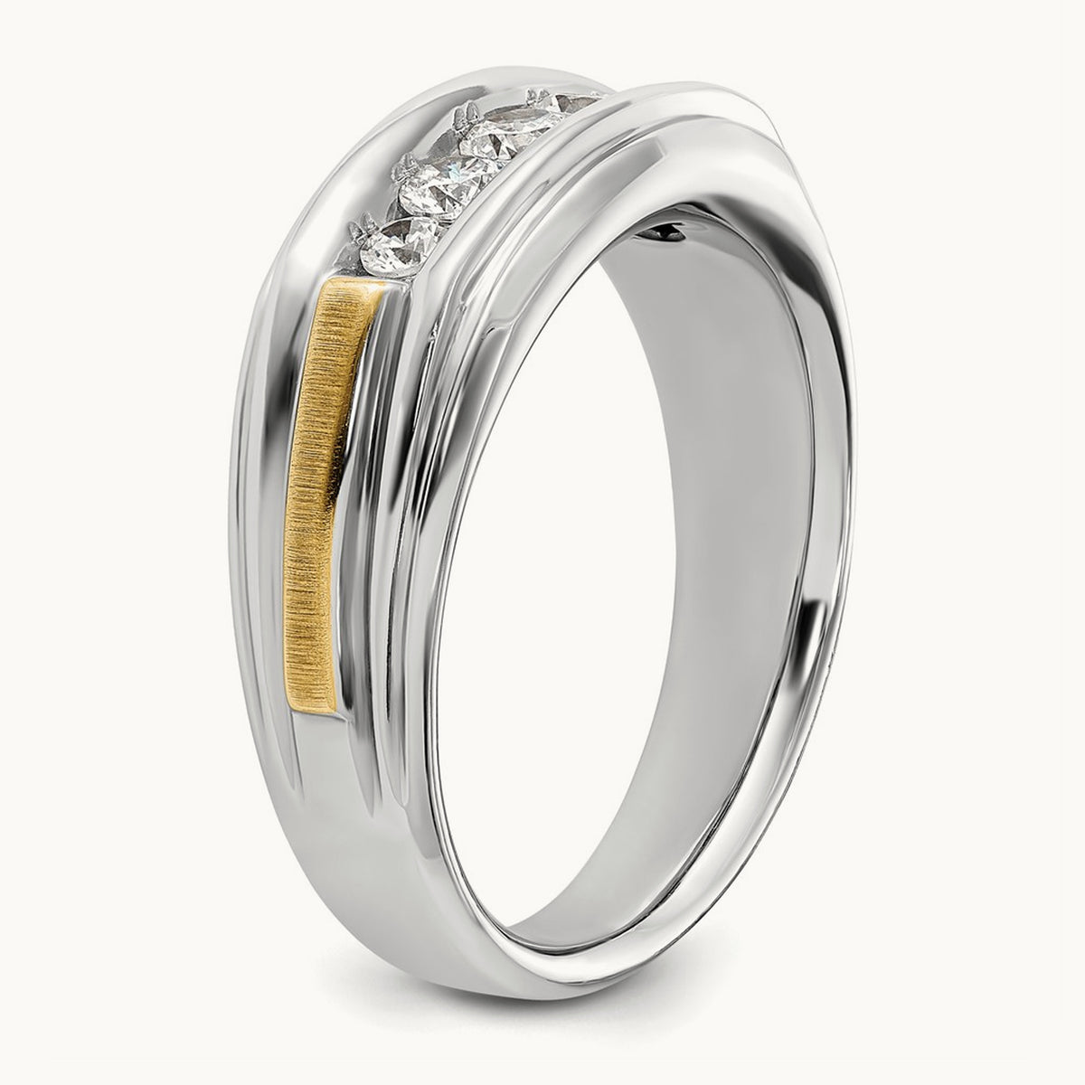 5 Stone Men's Ring, 0.50 ct tw Lab-Grown Diamond