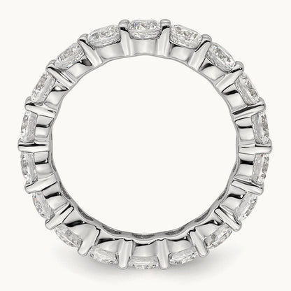 Polished Shared Prong 3ct Diamond Eternity Band, 14K Gold in 14K White Gold