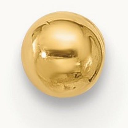 16 Gauge Polished Ball Bar Labret Stud, 2.5mm, 14K