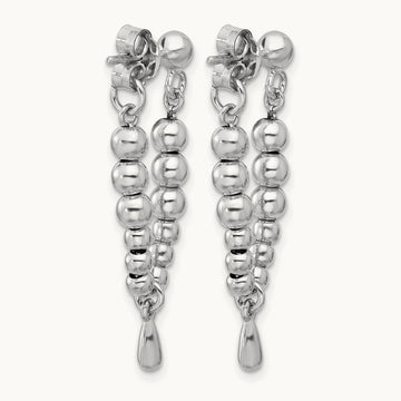 RH-plated Ball Dangle Post Earrings, Sterling Silver — Leslie's