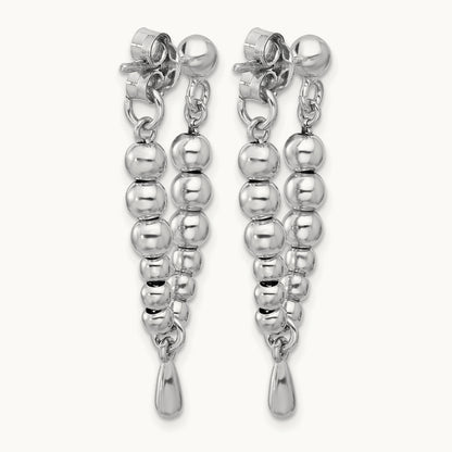 RH-plated Ball Dangle Post Earrings, Sterling Silver — Leslie's