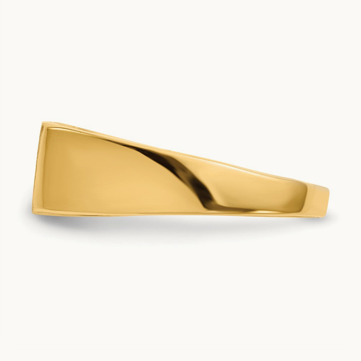 12.5x6. Closed Back Signet Ring, 5mm, 14K