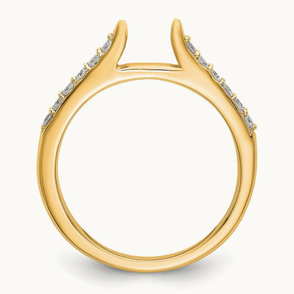 Semi-Mount Peg Engagement Ring, 0.15-0.25 ct tw Lab-Grown Diamond — 1/4 ct, VS/SI (Great), 14K Yellow Gold