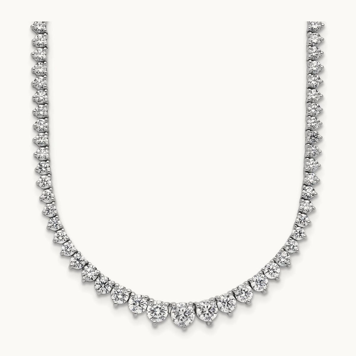 Graduated Tennis Necklace, 11.50 ct tw Lab-Grown Diamond