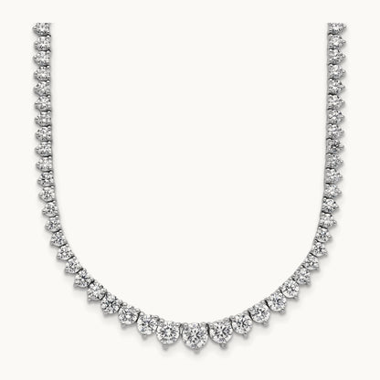 Graduated Tennis Necklace, 11.50 ct tw Lab-Grown Diamond