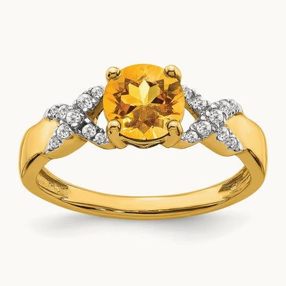 Citrine and Diamond Ring — photo set
