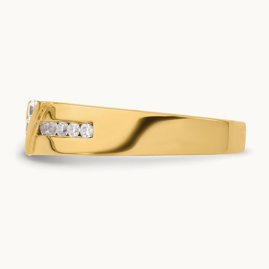 Polished Men's Wedding Band, 0.50 ct tw