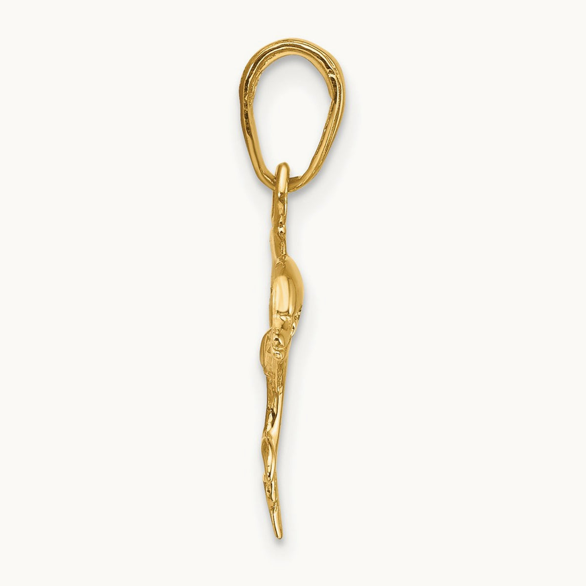 Dolphin Jumping Pendant, 14K