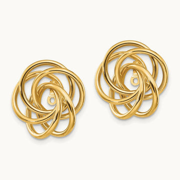 Polished Love Knot Earring Jackets — photo set