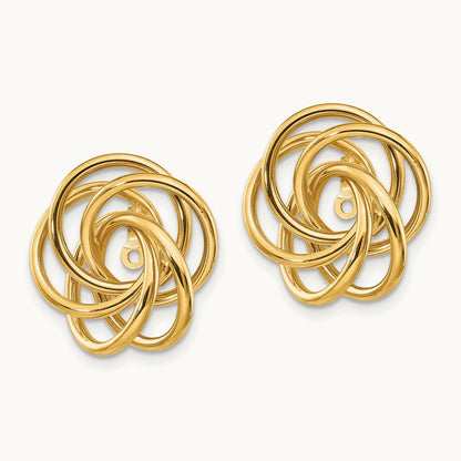 Polished Love Knot Earring Jackets — photo set