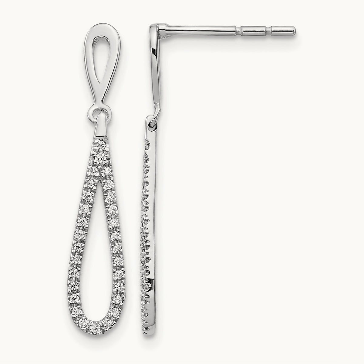 Dangle Post Earrings, 0.20 ct tw Lab-Grown Diamond