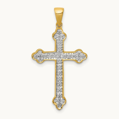 Cross Pendant, 0.10 ct tw Lab-Grown Diamond