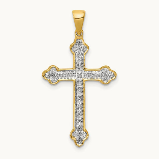 Cross Pendant, 0.10 ct tw Lab-Grown Diamond