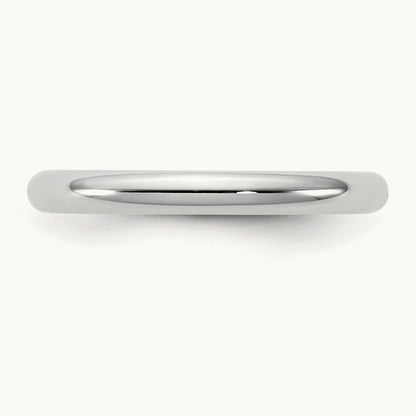 Standard Comfort Fit Band, 2.5mm, 10K White Gold