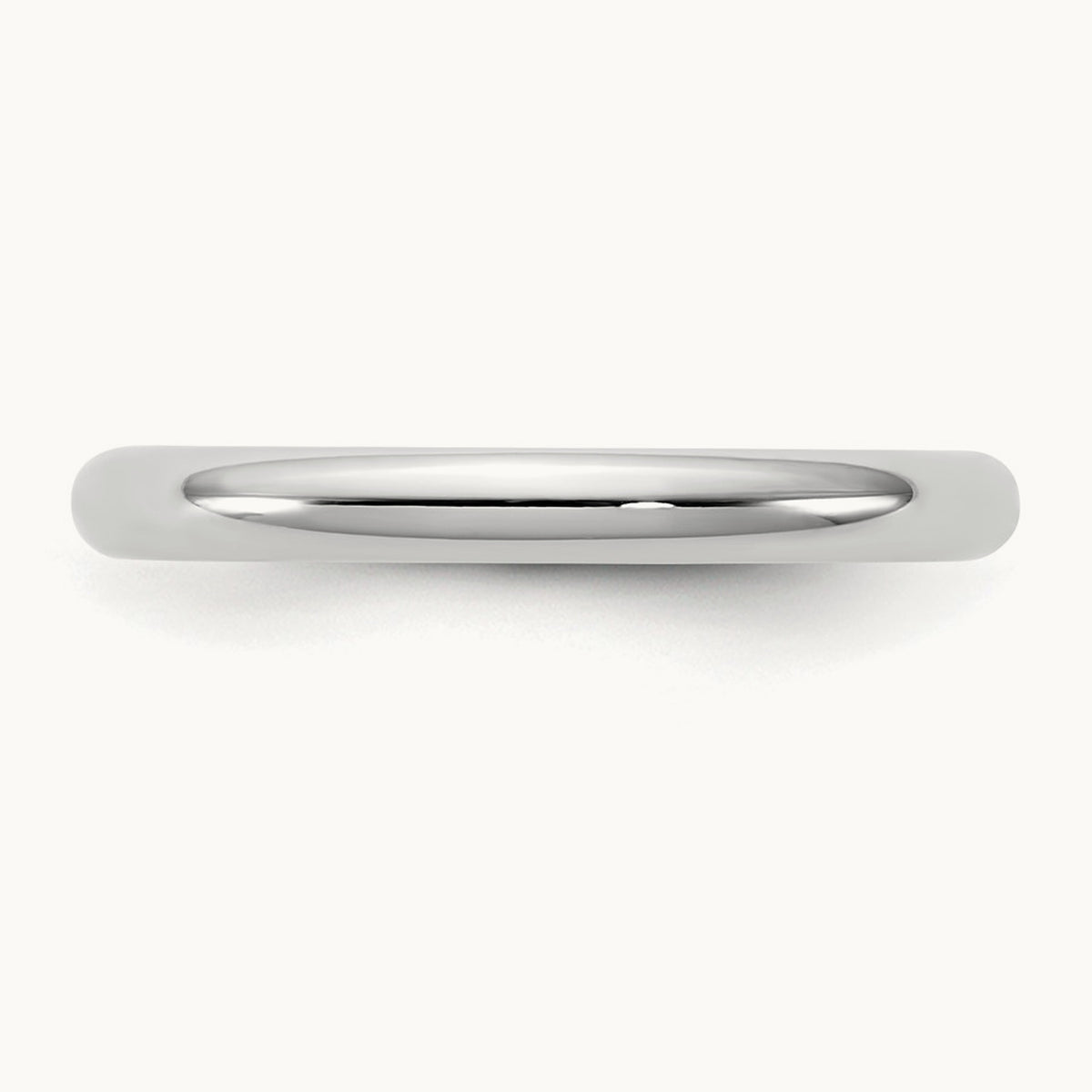 Standard Comfort Fit Band, 2.5mm, 10K White Gold