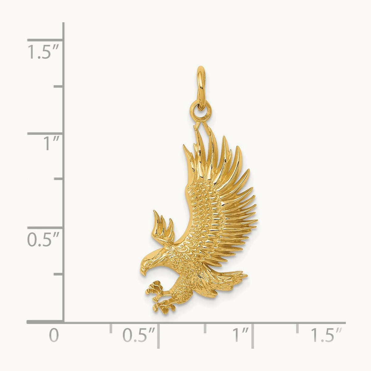 Bald Eagle Charm, 14K