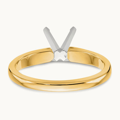 1/3ct. Medium-Weight Airline Half-Round Mounting, 14K Two-tone