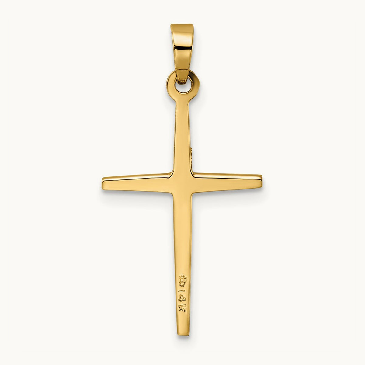 Polished Solid Double Cross Pendant — 27mm